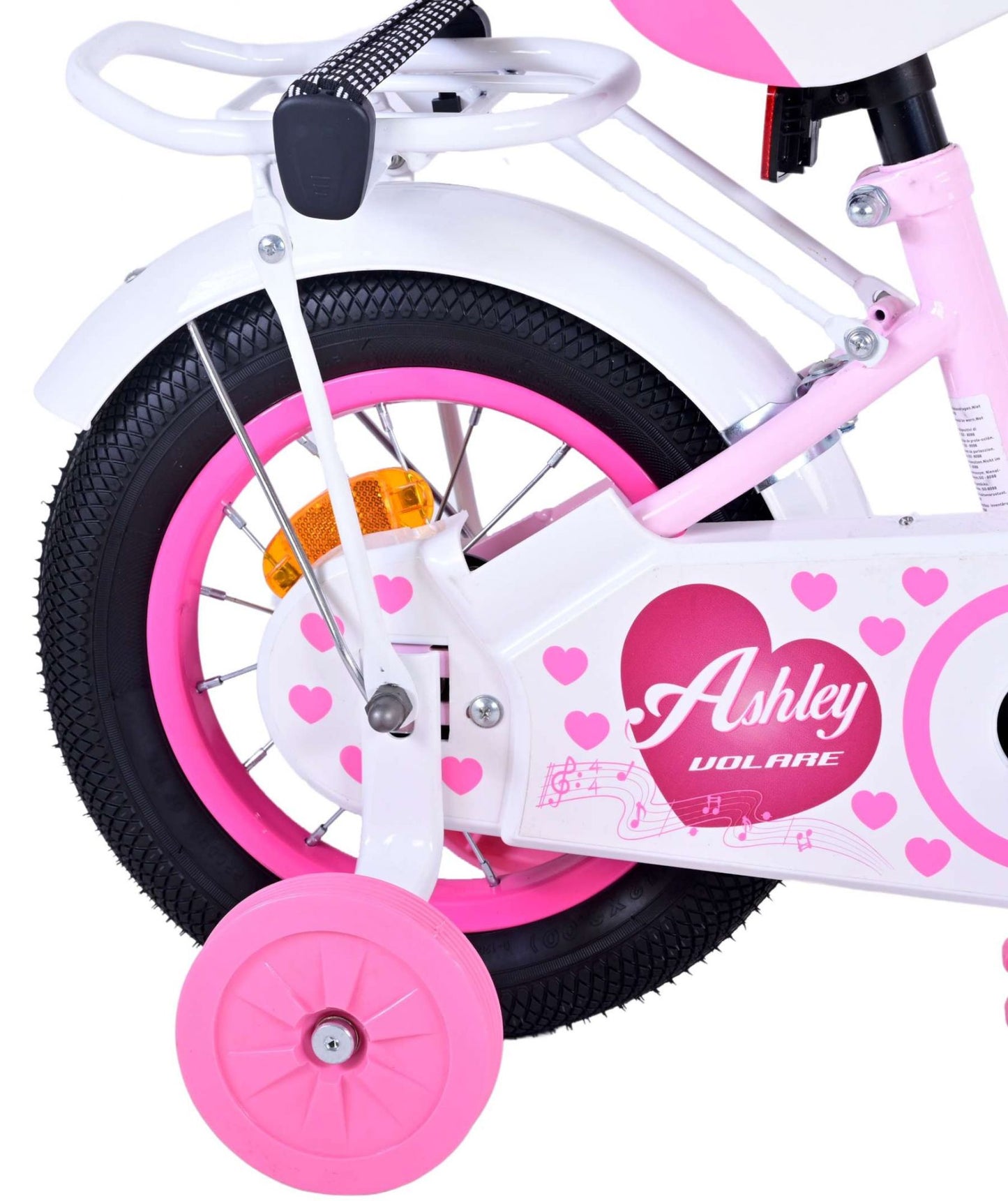 Volare Ashley Kinderfiets - Meisjes - 12 inch - Roze - 3-5 jaar extra afbeelding 5