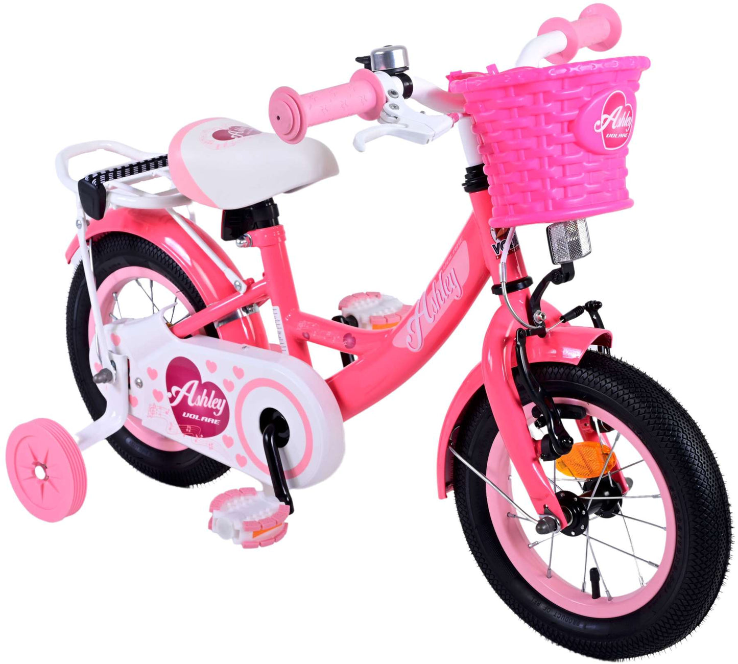 Volare Ashley Kinderfiets - Meisjes - 12 inch - Rood/Roze - Roze, Rood - 3-5 jaar extra afbeelding 7