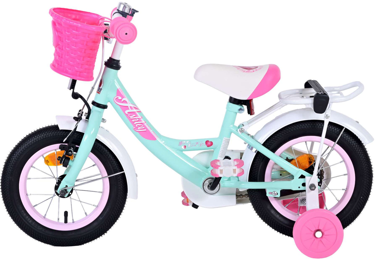 Volare Ashley Kinderfiets - Meisjes - 12 inch - Groen - 3-5 jaar extra afbeelding 9