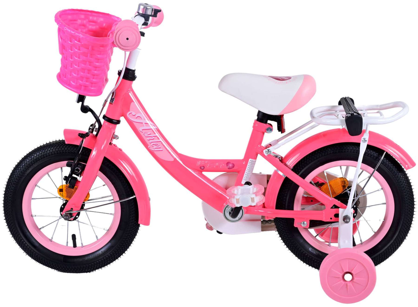 Volare Ashley Kinderfiets - Meisjes - 12 inch - Rood/Roze - Roze, Rood - 3-5 jaar extra afbeelding 9