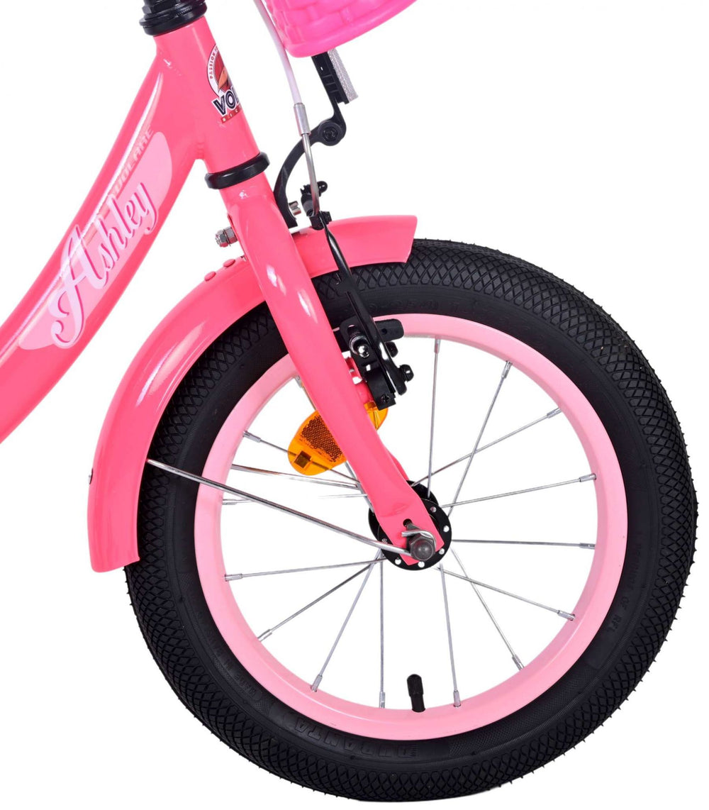 Volare Ashley Kinderfiets - Meisjes - 14 inch - Roze/Rood - Roze, Rood - 3-5 jaar extra afbeelding 5