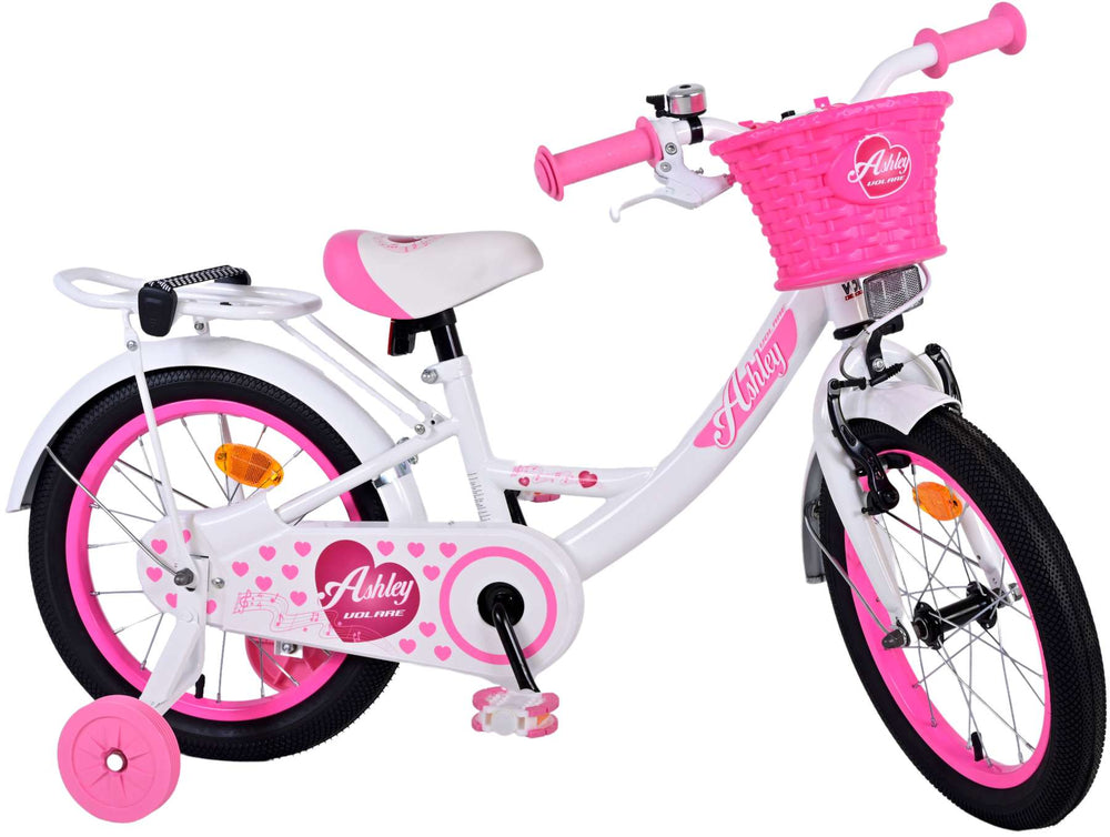 Volare Ashley Kinderfiets - Meisjes - 16 inch - Wit - 4-6 jaar extra afbeelding 3