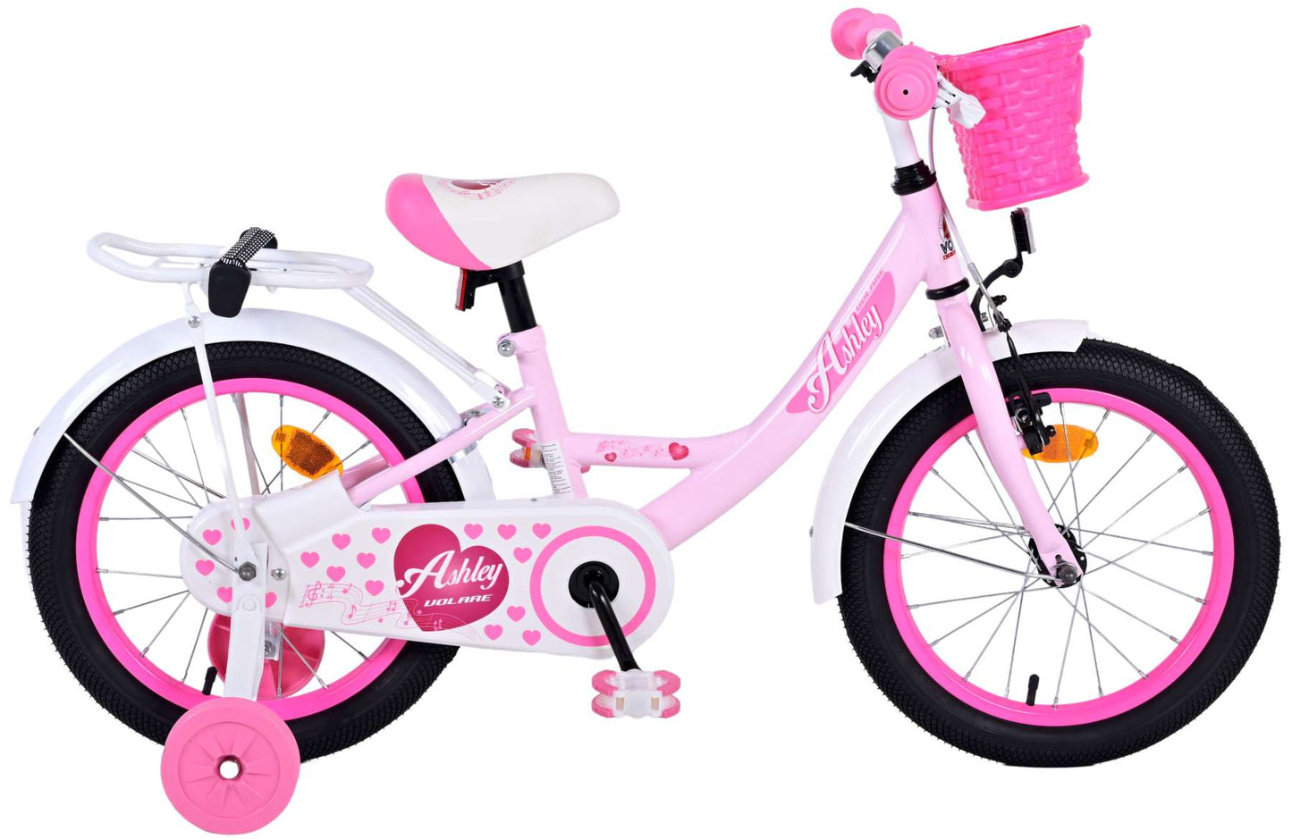 Volare Ashley Kinderfiets - Meisjes - 16 inch - Roze - 4-6 jaar bij Fietstotaal