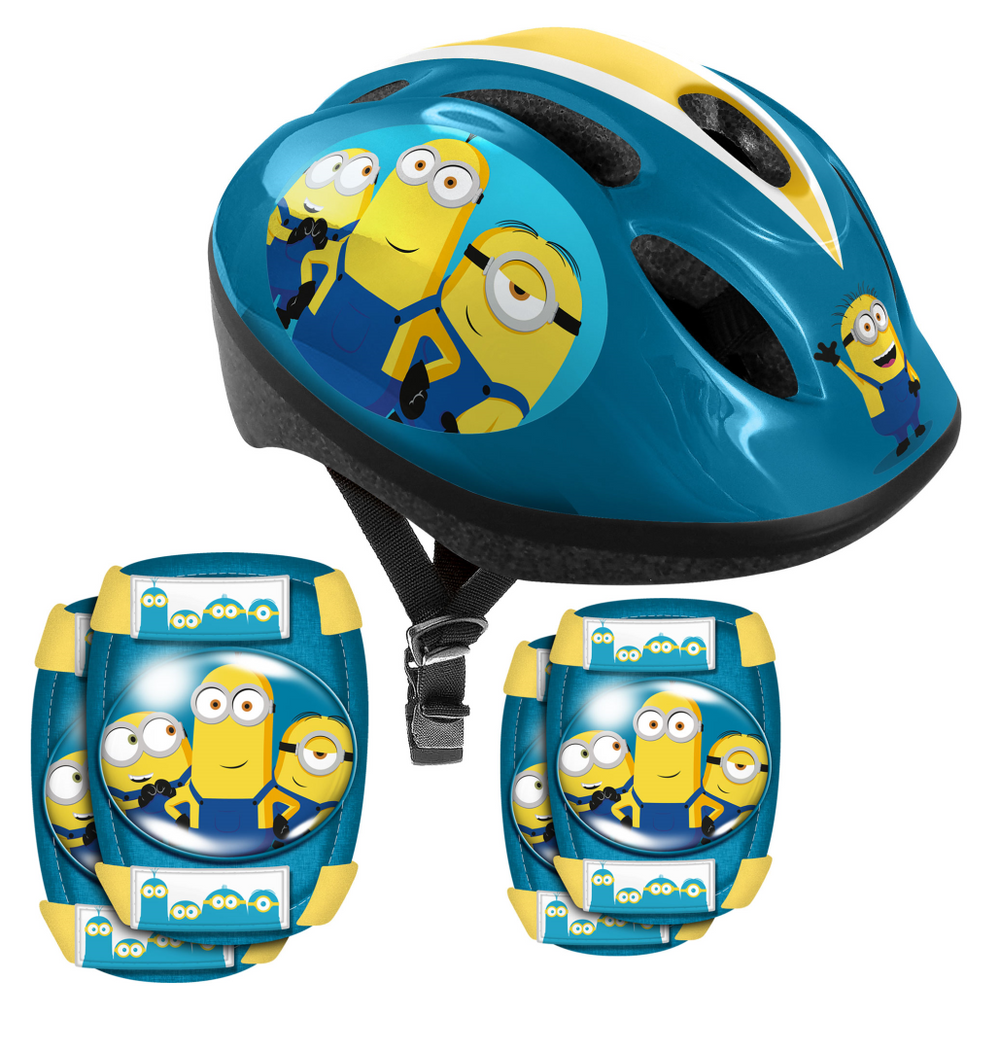 Helmpakket Helm met beschermers Minions 2 bij Fietstotaal