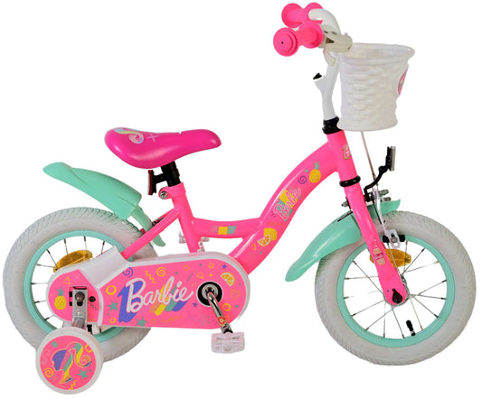 Barbie Kinderfiets - Meisjes - 12 inch - Roze - 3-5 jaar bij Fietstotaal