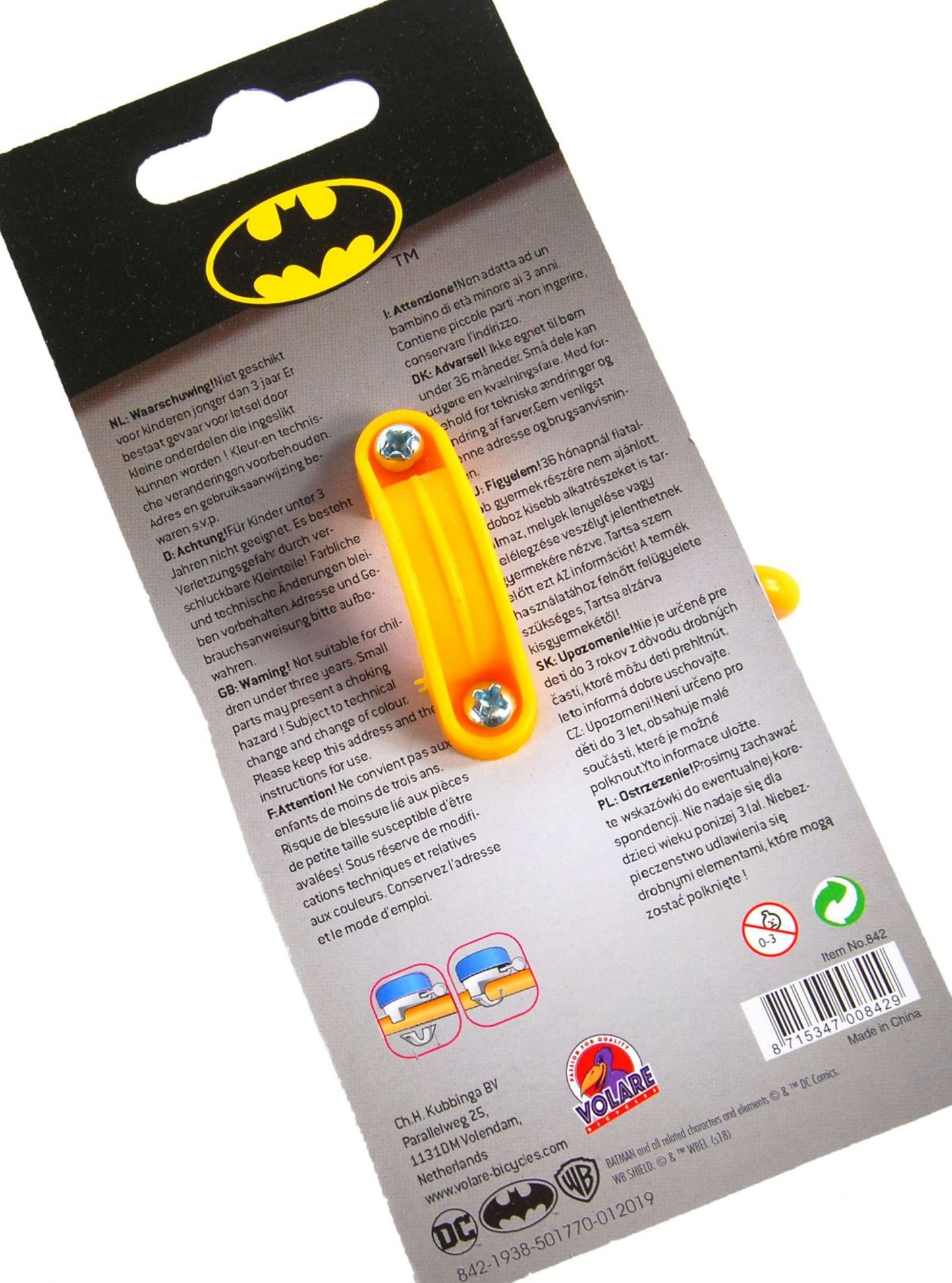 Batman Fietsbel - Jongens - Zwart extra afbeelding 3