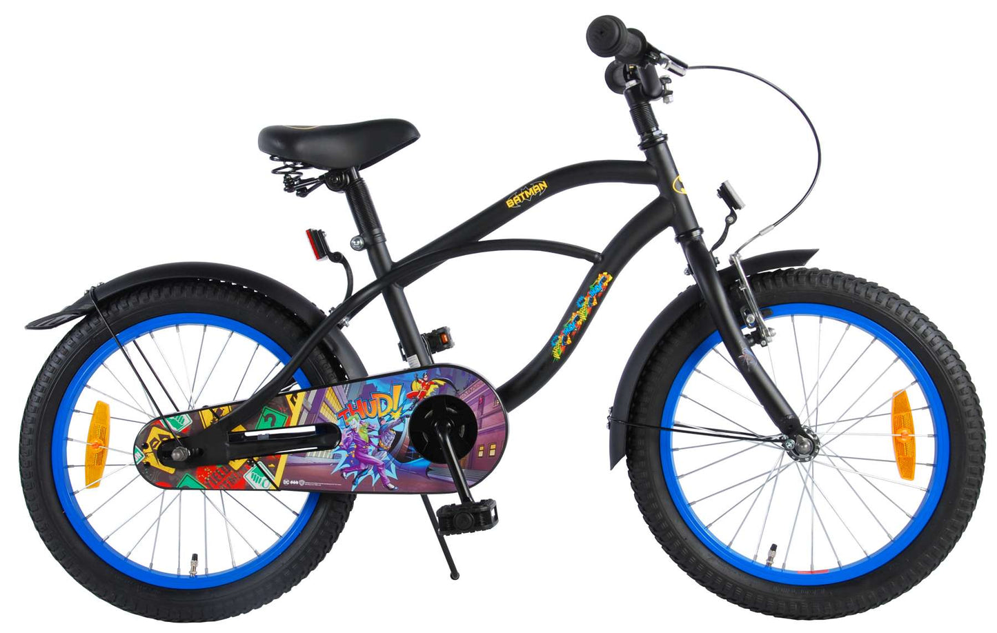 Batman Kinderfiets - Jongens - 18 inch - Zwart - 5-7 jaar bij Fietstotaal