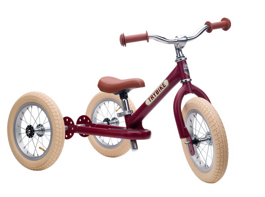 Trybike Steel Vintage Matt Red 3 wieler - Vanaf 2 jaar bij Fietstotaal