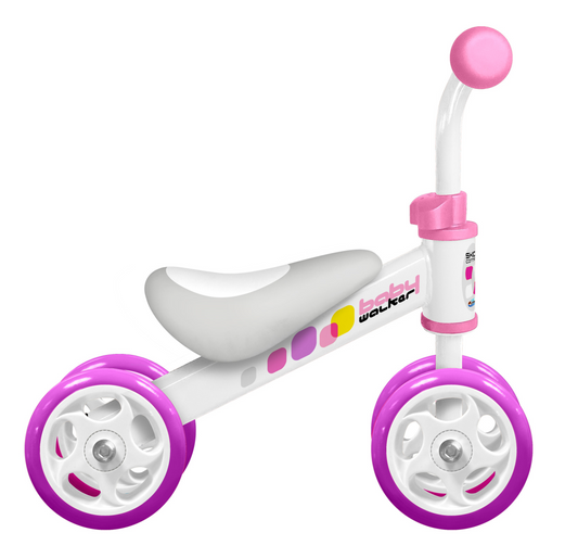 Skids Control Loopfiets met 4 Wielen Babywalker Roze - Vanaf 1 jaar bij Fietstotaal