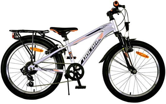 Volare Cross Kinderfiets - Jongens - 20 inch - Zilver - 6 versnellingen - 6-8 jaar bij Fietstotaal