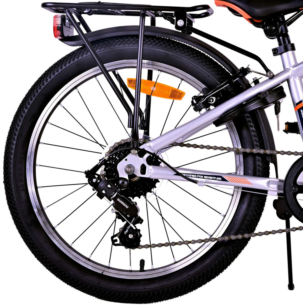 Volare Cross Kinderfiets - Jongens - 20 inch - Zilver - 6 versnellingen - 6-8 jaar extra afbeelding 5