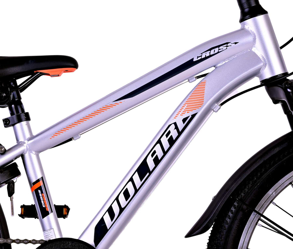 Volare Cross Kinderfiets - Jongens - 20 inch - Zilver - 6 versnellingen - 6-8 jaar extra afbeelding 8