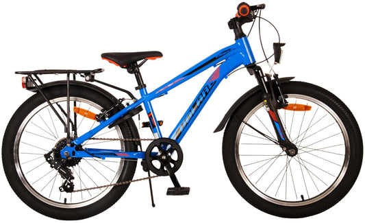 Volare Cross Kinderfiets - Jongens - 20 inch - Blauw - 6 versnellingen - 6-8 jaar bij Fietstotaal