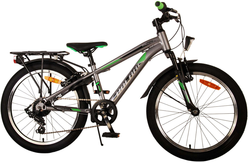 Volare Cross Kinderfiets - Jongens - 20 inch - Grijs - 6 versnellingen - 6-8 jaar extra afbeelding 3