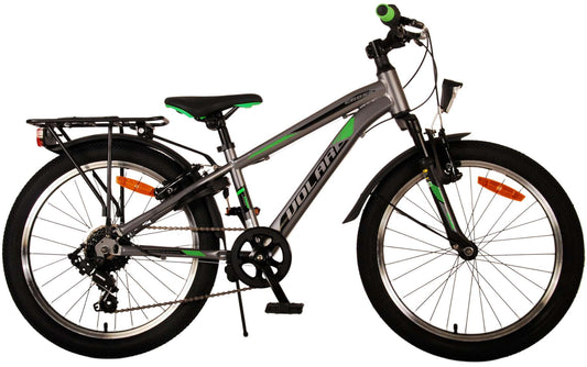Volare Cross Kinderfiets - Jongens - 20 inch - Grijs - 6 versnellingen - 6-8 jaar bij Fietstotaal