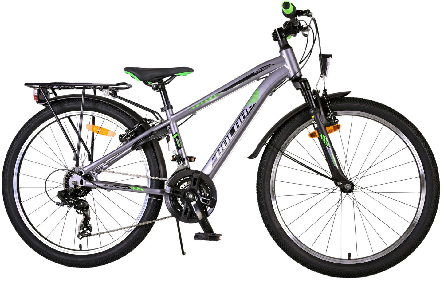 Volare Cross Kinderfiets - Jongens - 24 inch - donker Grijs - 18 versnellingen - 8-10 jaar extra afbeelding 3