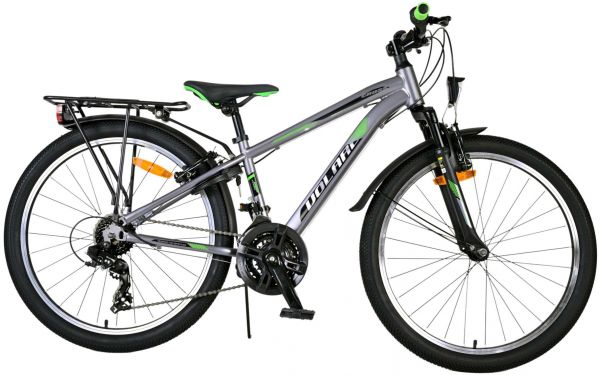 Volare Cross Kinderfiets - Jongens - 24 inch - donker Grijs - 18 versnellingen - 8-10 jaar extra afbeelding 2