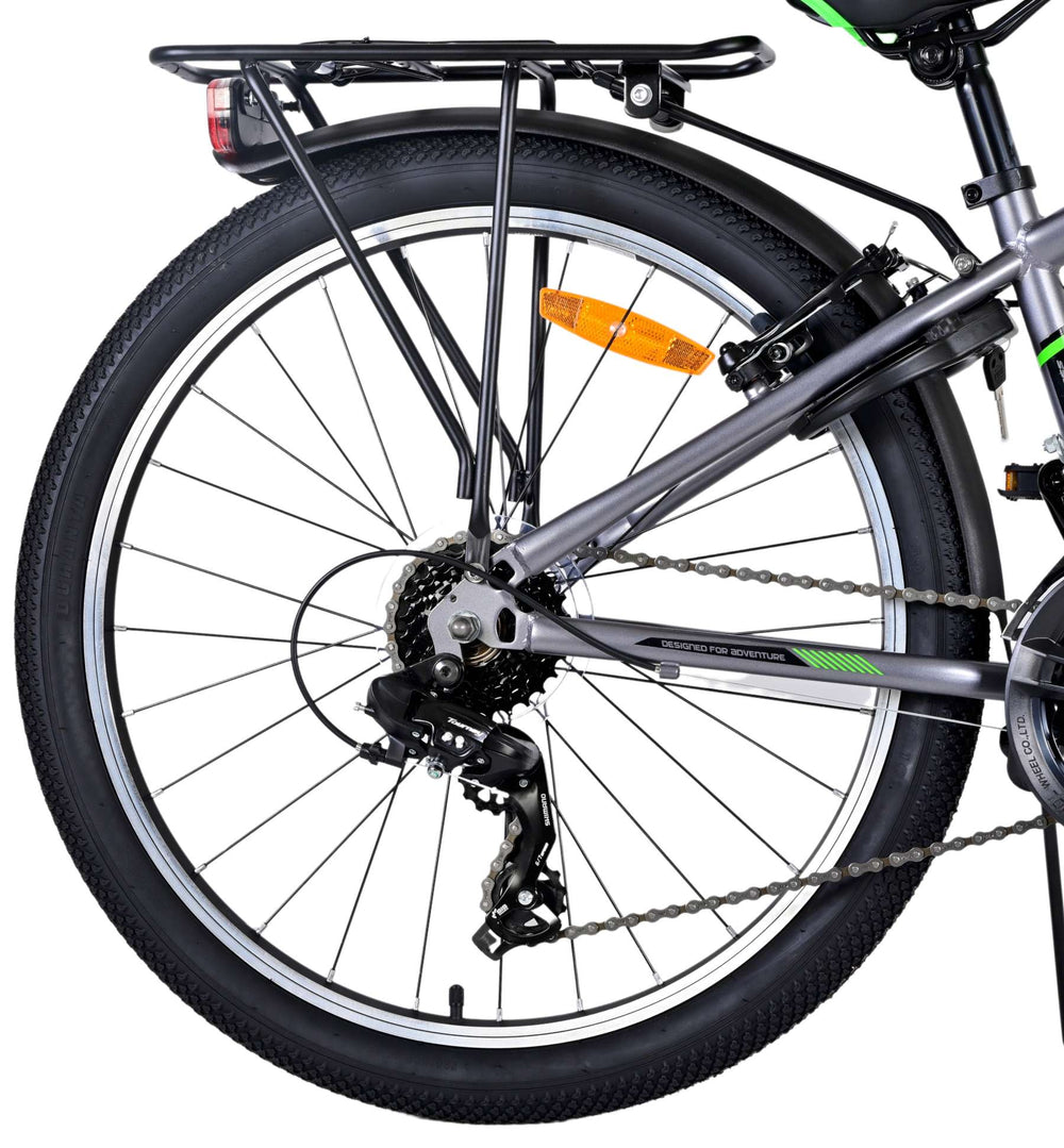 Volare Cross Kinderfiets - Jongens - 24 inch - donker Grijs - 18 versnellingen - 8-10 jaar extra afbeelding 5