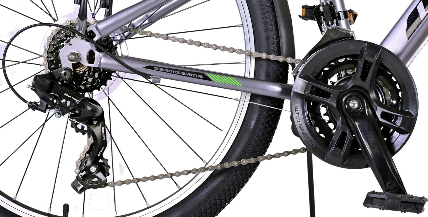 Volare Cross Kinderfiets - Jongens - 24 inch - donker Grijs - 18 versnellingen - 8-10 jaar extra afbeelding 7
