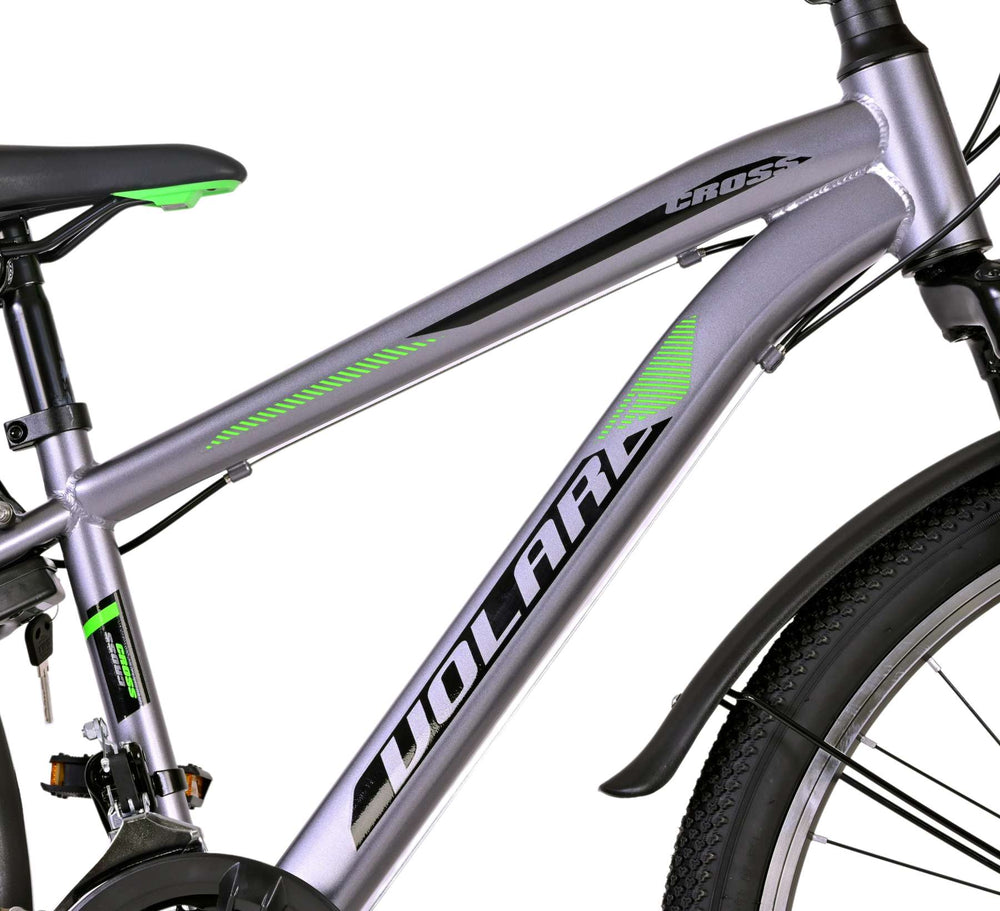 Volare Cross Kinderfiets - Jongens - 24 inch - donker Grijs - 18 versnellingen - 8-10 jaar extra afbeelding 8