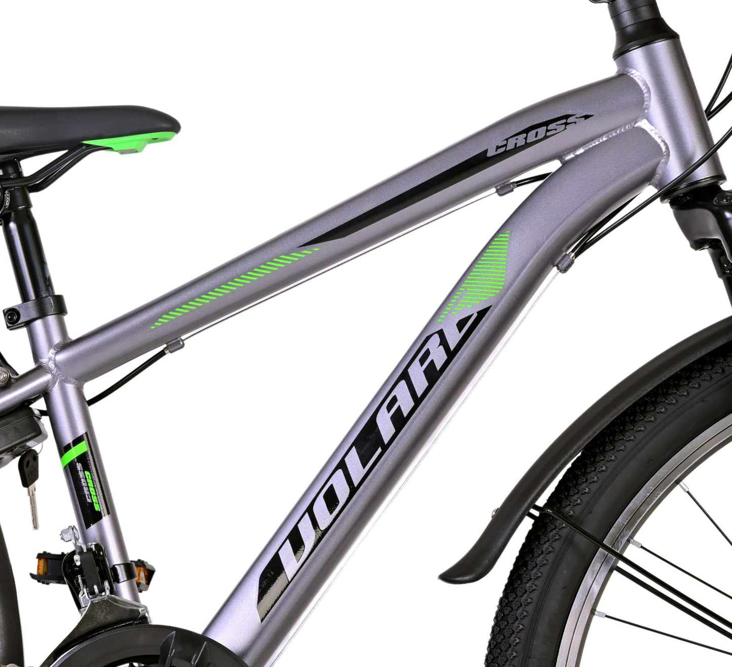 Volare Cross Kinderfiets - Jongens - 24 inch - donker Grijs - 18 versnellingen - 8-10 jaar extra afbeelding 8