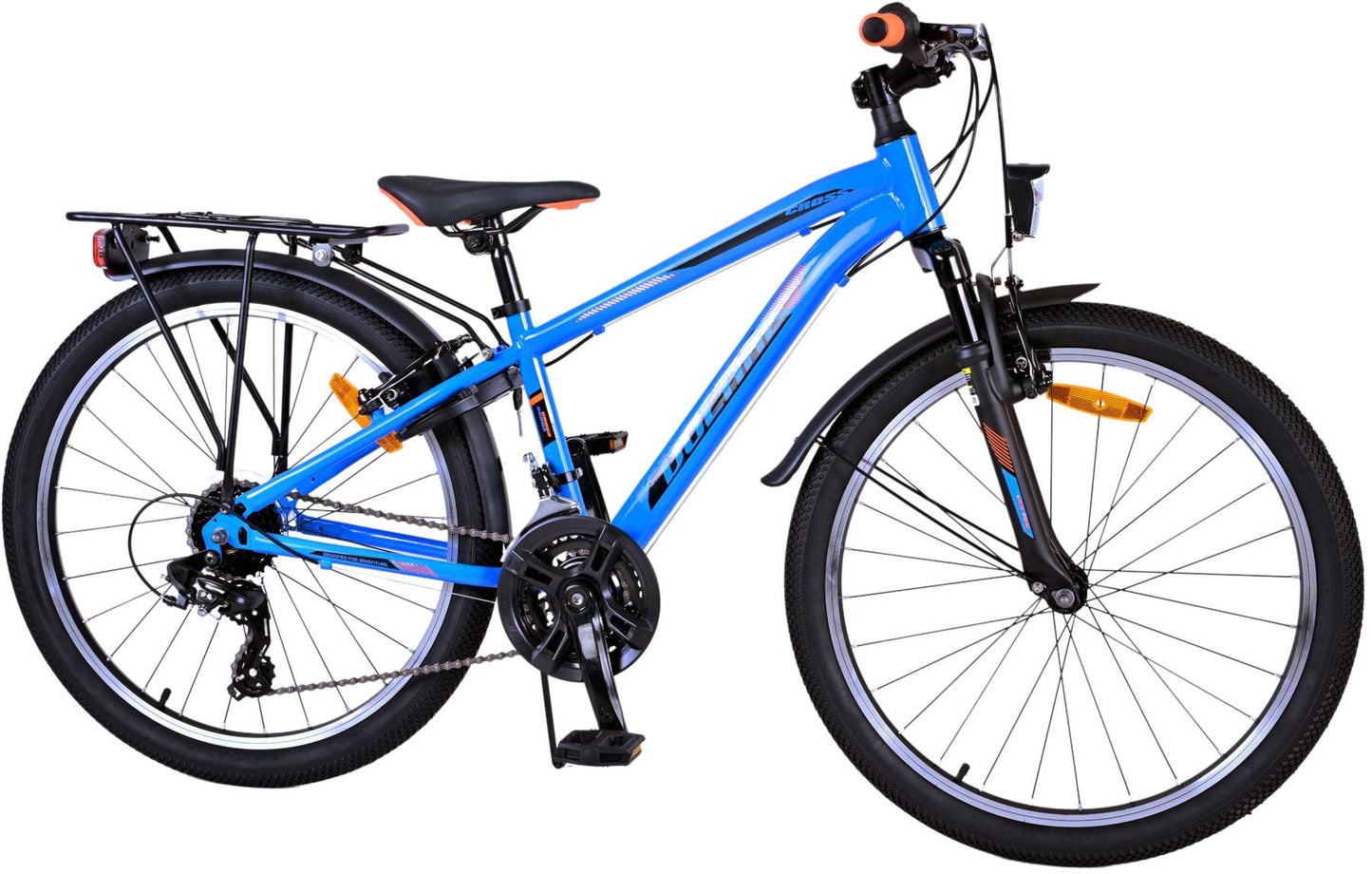Volare Cross Kinderfiets - Jongens - 24 inch - Blauw - 18 versnellingen - 8-10 jaar extra afbeelding 3