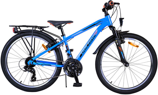 Volare Cross Kinderfiets - Jongens - 24 inch - Blauw - 18 versnellingen - 8-10 jaar bij Fietstotaal