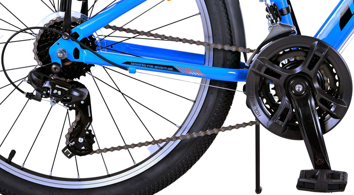 Volare Cross Kinderfiets - Jongens - 24 inch - Blauw - 18 versnellingen - 8-10 jaar extra afbeelding 7