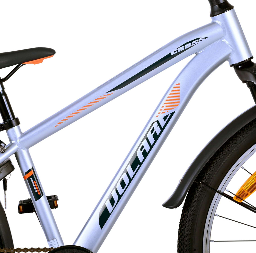 Volare Cross Kinderfiets - Jongens - 24 inch - Zilver - 8-10 jaar extra afbeelding 8