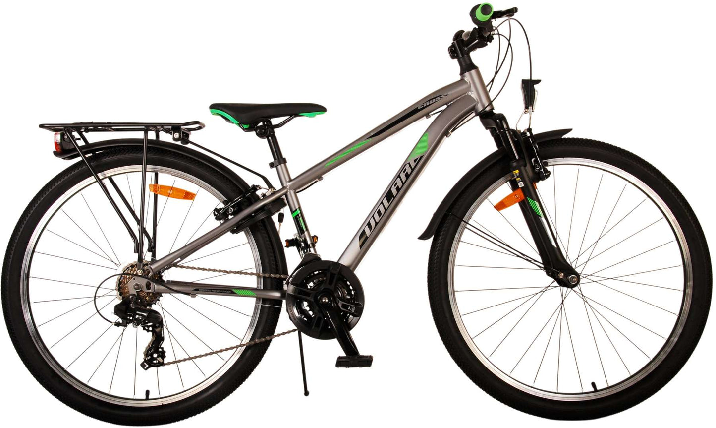 Volare Cross Kinderfiets - Jongens - 26 inch - Grijs 18 versnellingen - 10-12 jaar bij Fietstotaal