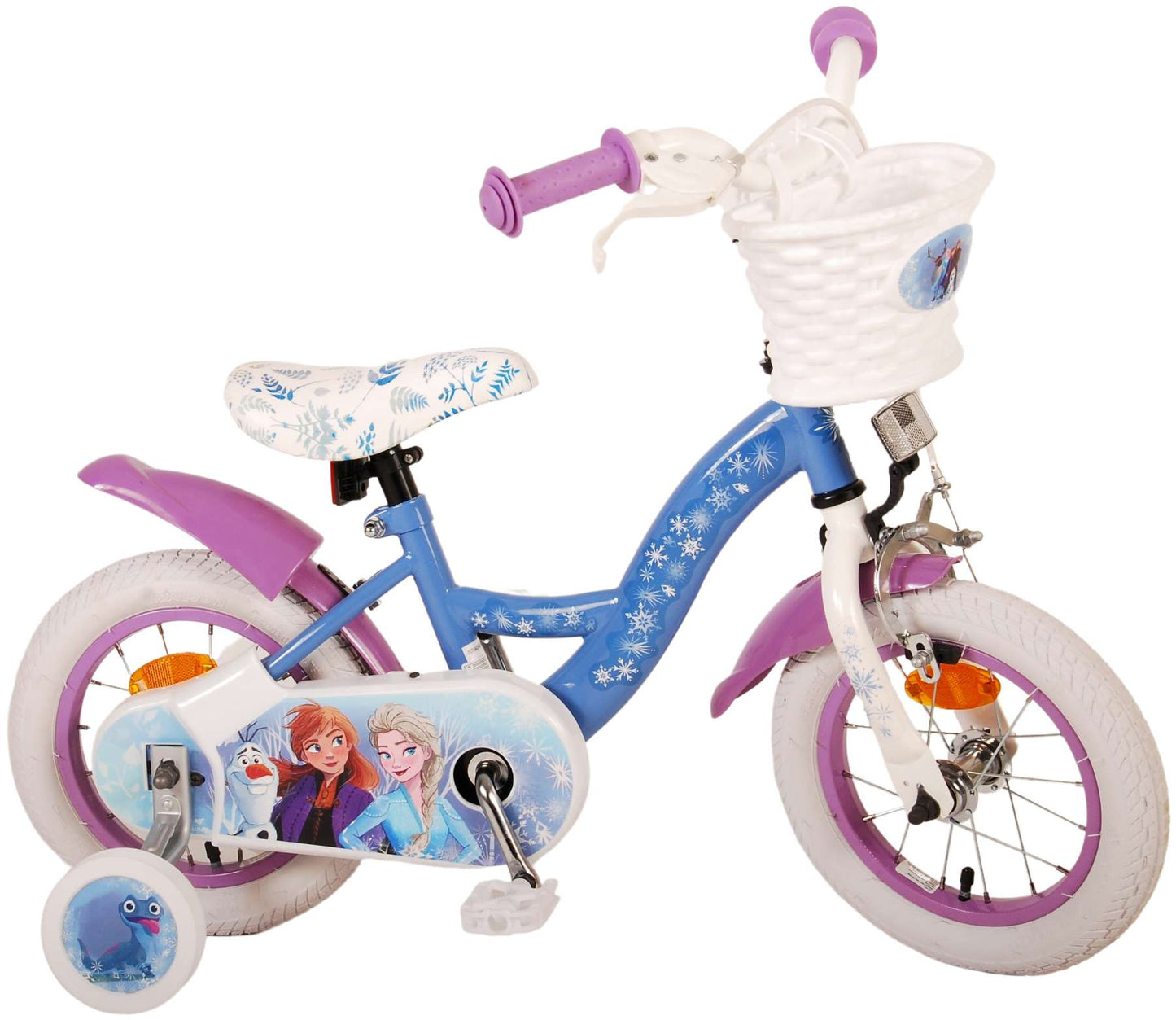 Disney Frozen 2 Kinderfiets - Meisjes - 12 inch - Blauw/Paars - Blauw, Paars - 3-5 jaar extra afbeelding 4