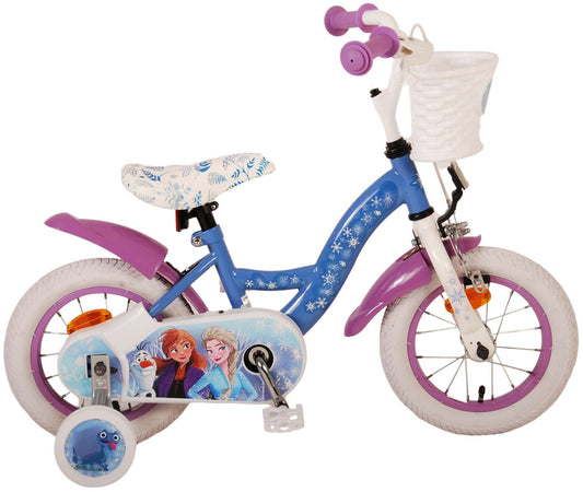Disney Frozen 2 Kinderfiets - Meisjes - 12 inch - Blauw/Paars - Blauw, Paars - 3-5 jaar bij Fietstotaal