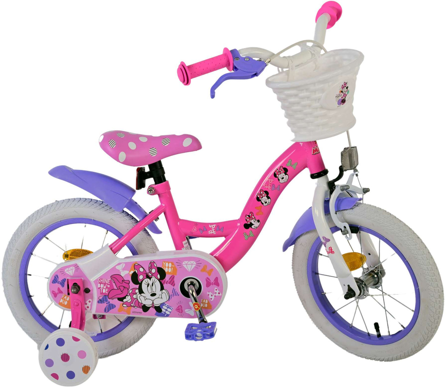 Disney Minnie Cutest Ever! Kinderfiets - Meisjes - 14 inch - Roze - 3-5 jaar extra afbeelding 3