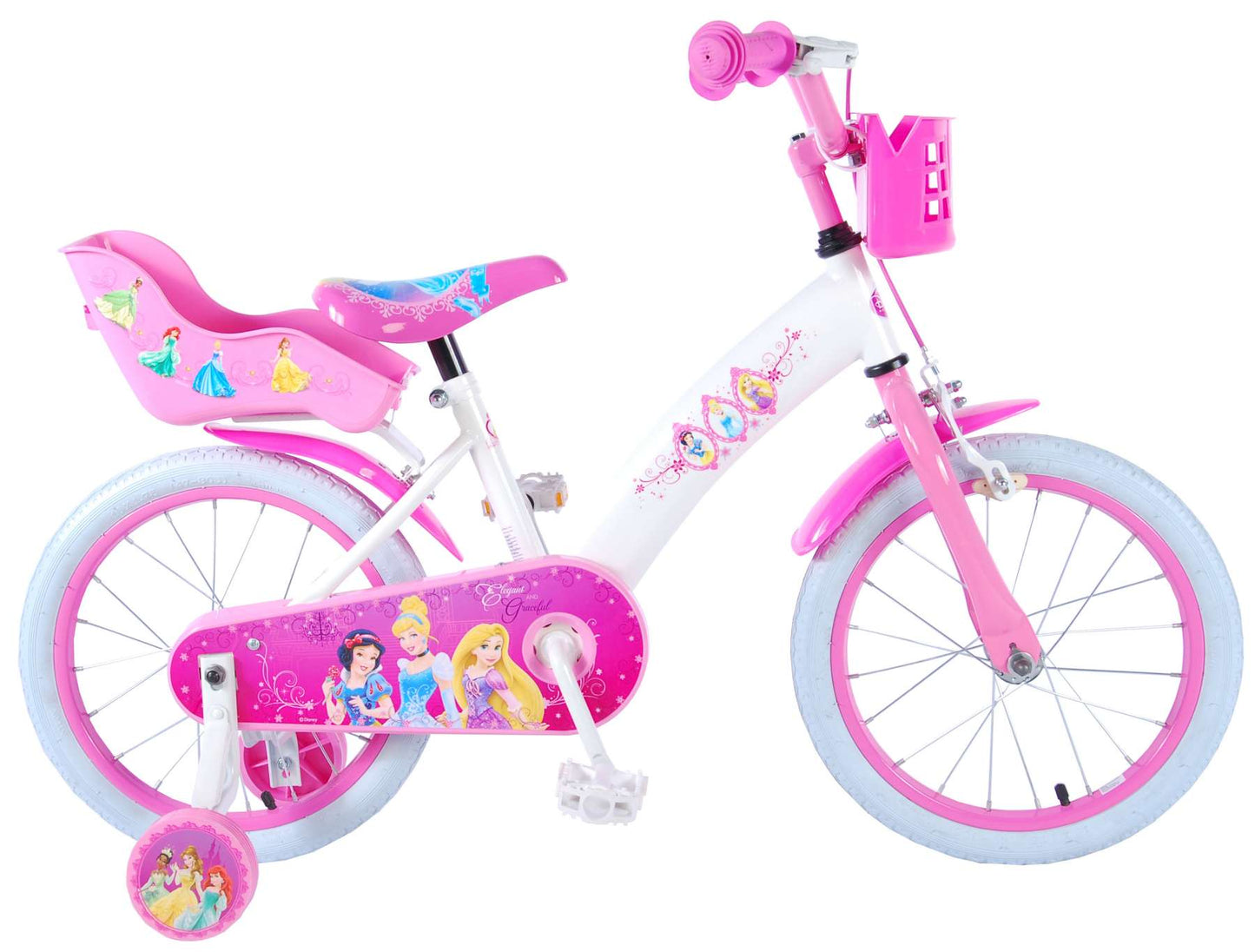 Disney Princess Kinderfiets - Meisjes - 16 inch - Roze - 4-6 jaar extra afbeelding 4