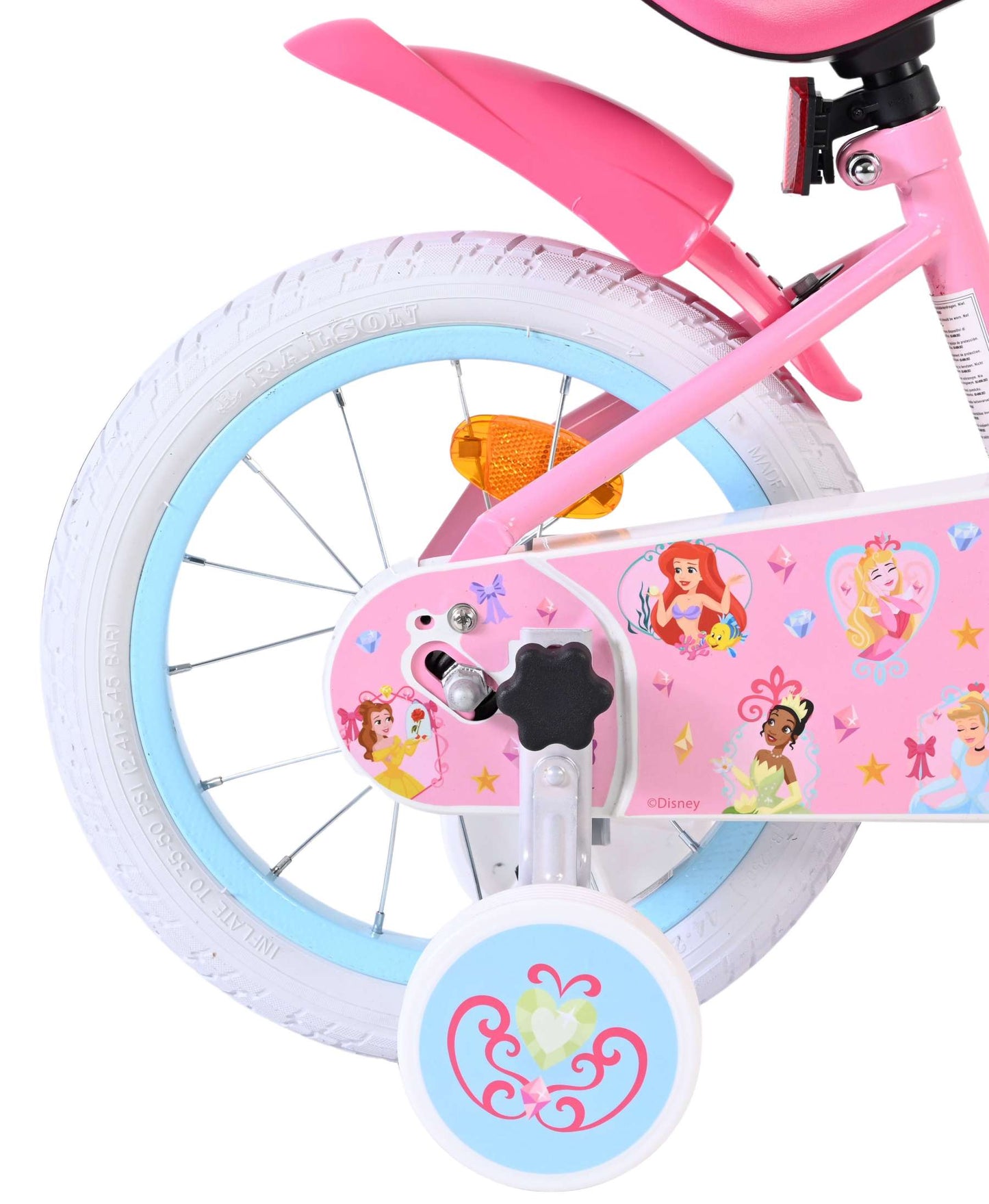 Disney Princess Kinderfiets - Meisjes - 14 inch - Roze - 3-5 jaar extra afbeelding 3