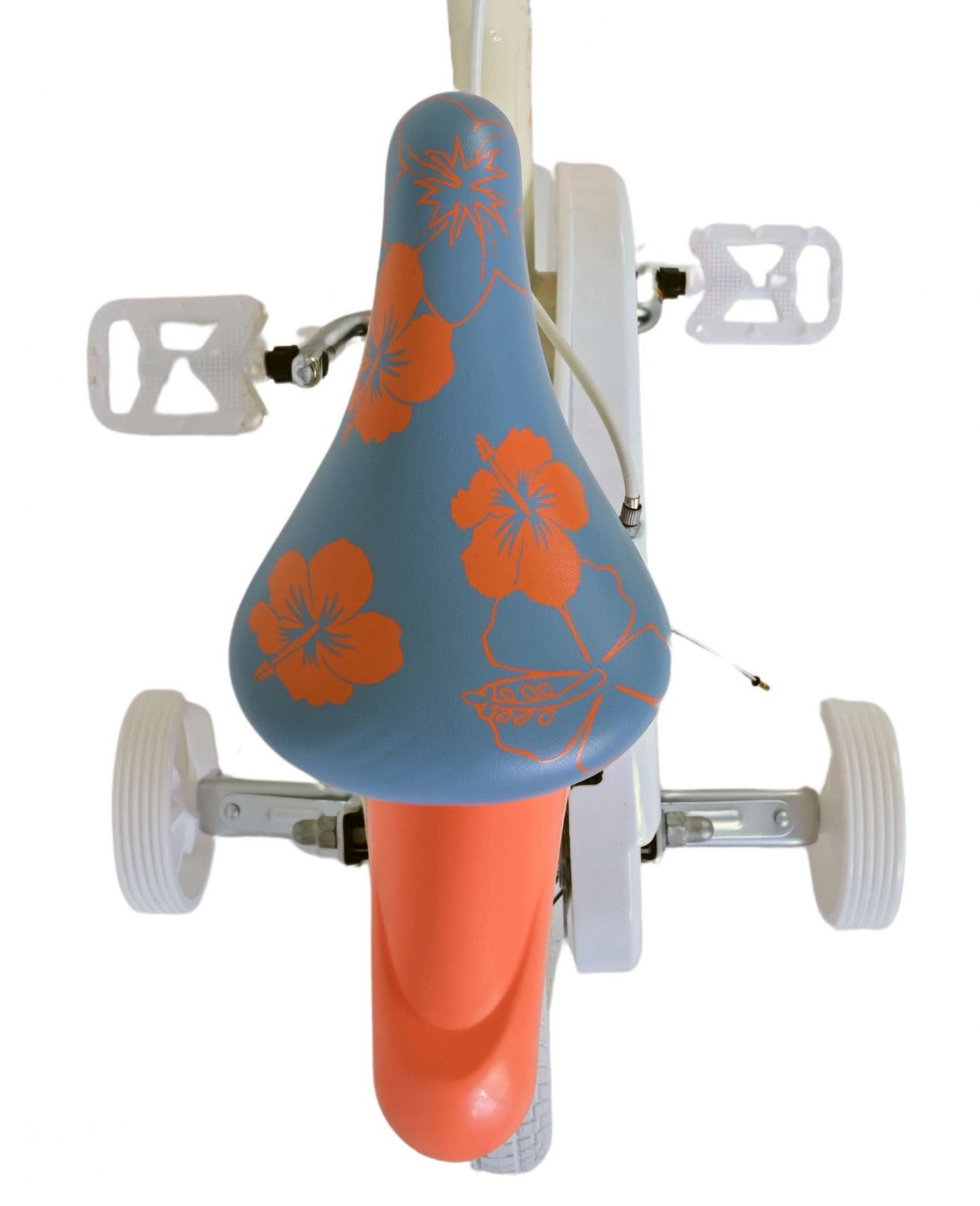 Disney Stitch Kinderfiets - Meisjes - 12 inch - Twee handremmen - Creme Koraal Blauw - Crème, Blauw - 3-5 jaar extra afbeelding 9