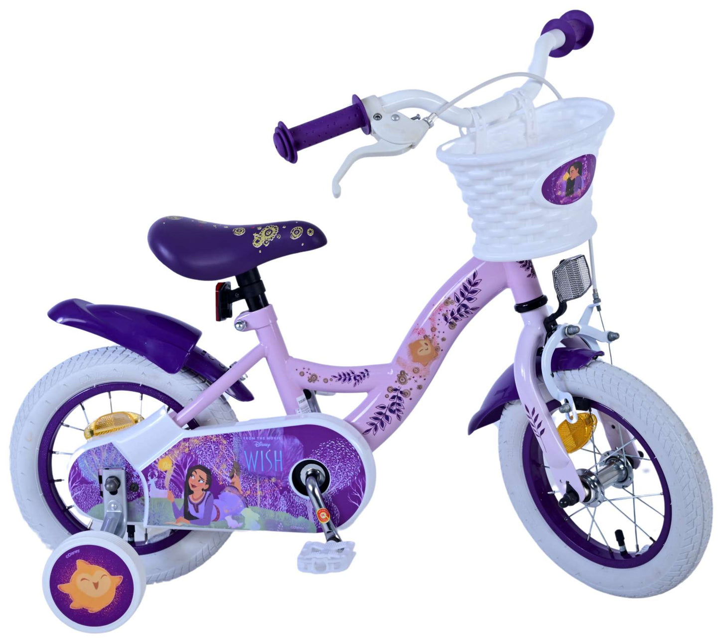 Disney Wish Kinderfiets - Meisjes - 12 inch - Paars - 3-5 jaar extra afbeelding 11