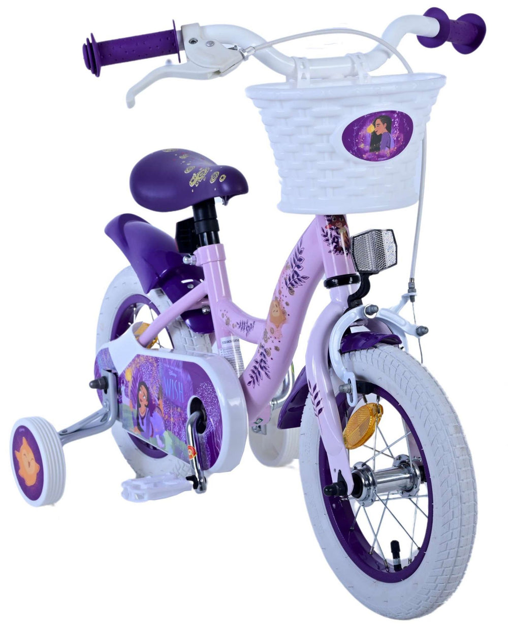 Disney Wish Kinderfiets - Meisjes - 12 inch - Paars - 3-5 jaar extra afbeelding 6