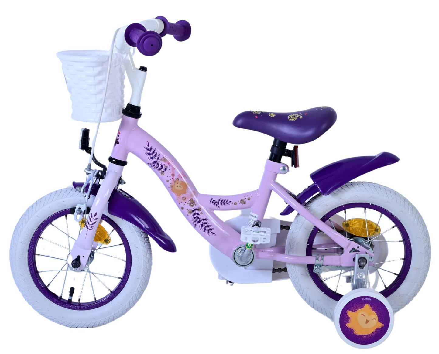 Disney Wish Kinderfiets - Meisjes - 12 inch - Paars - 3-5 jaar extra afbeelding 8