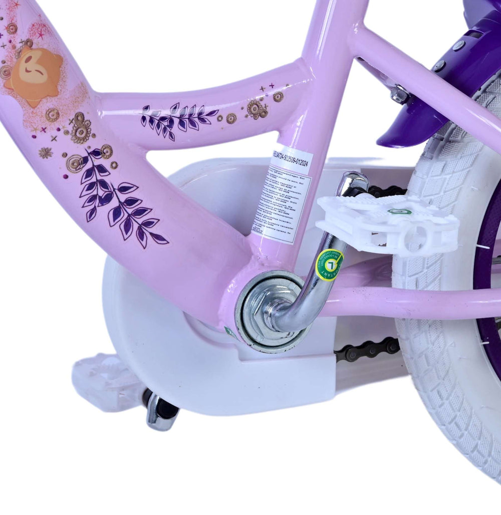 Disney Wish Kinderfiets - Meisjes - 12 inch - Paars - 3-5 jaar extra afbeelding 10