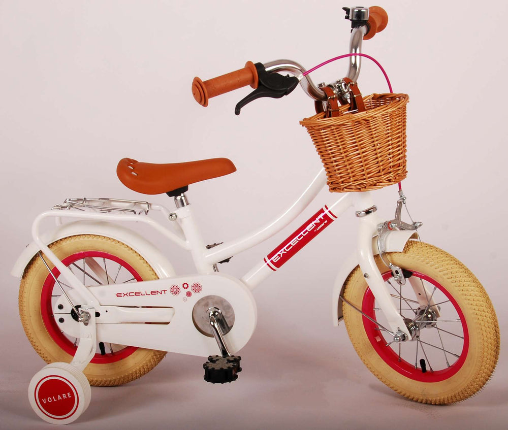 Volare Excellent Kinderfiets - Meisjes - 12 inch - Wit - 3-5 jaar extra afbeelding 4