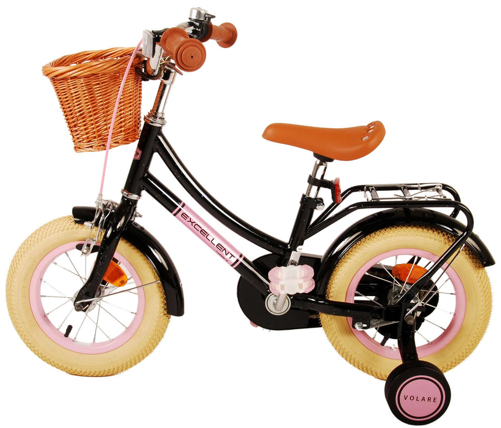 Volare Excellent Kinderfiets - Meisjes - 12 inch - Zwart - 3-5 jaar extra afbeelding 14