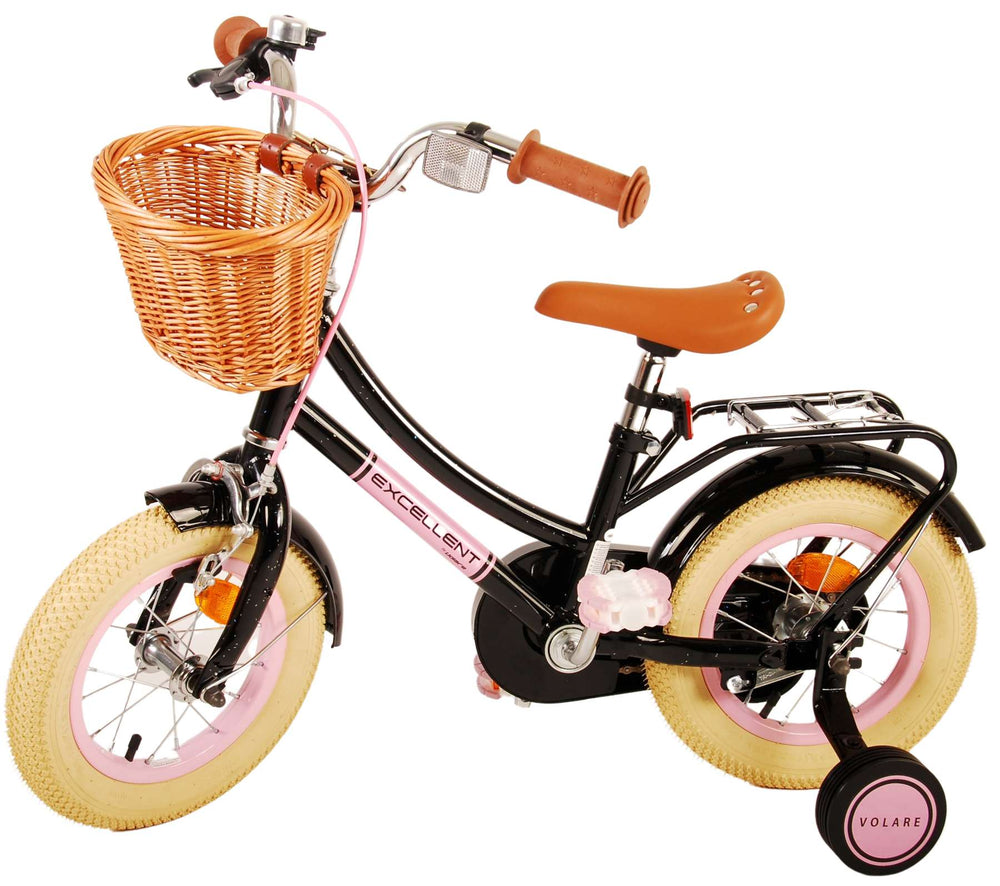 Volare Excellent Kinderfiets - Meisjes - 12 inch - Zwart - 3-5 jaar extra afbeelding 15
