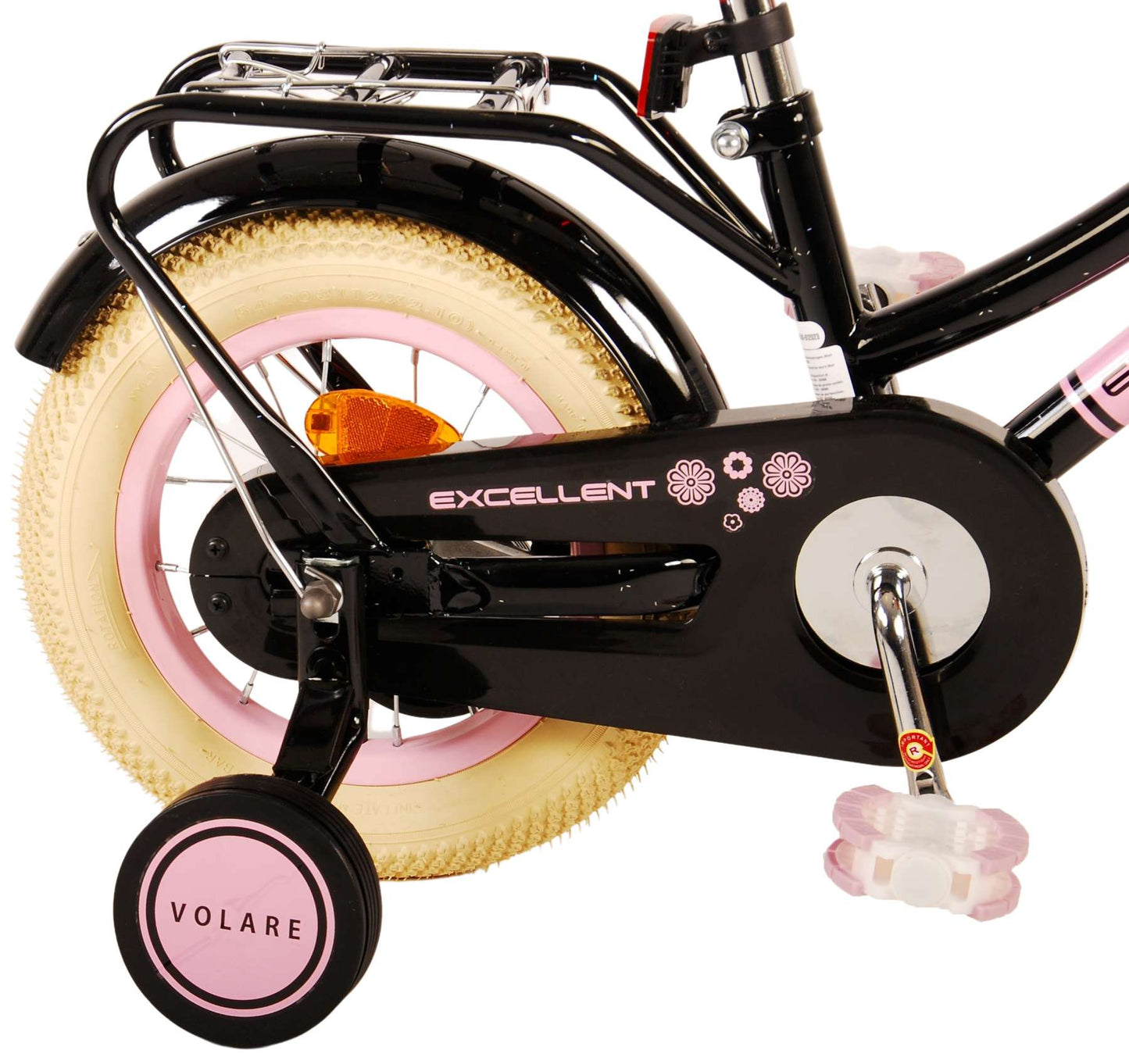 Volare Excellent Kinderfiets - Meisjes - 12 inch - Zwart - 3-5 jaar extra afbeelding 5