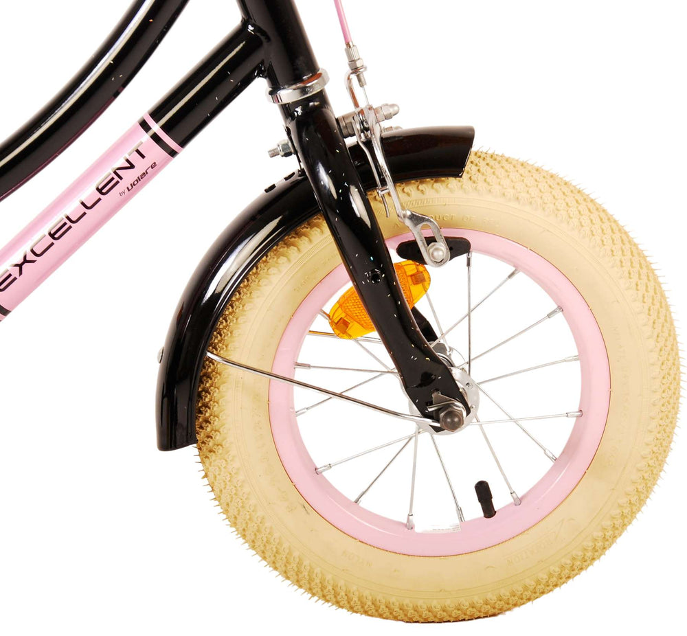 Volare Excellent Kinderfiets - Meisjes - 12 inch - Zwart - 3-5 jaar extra afbeelding 6