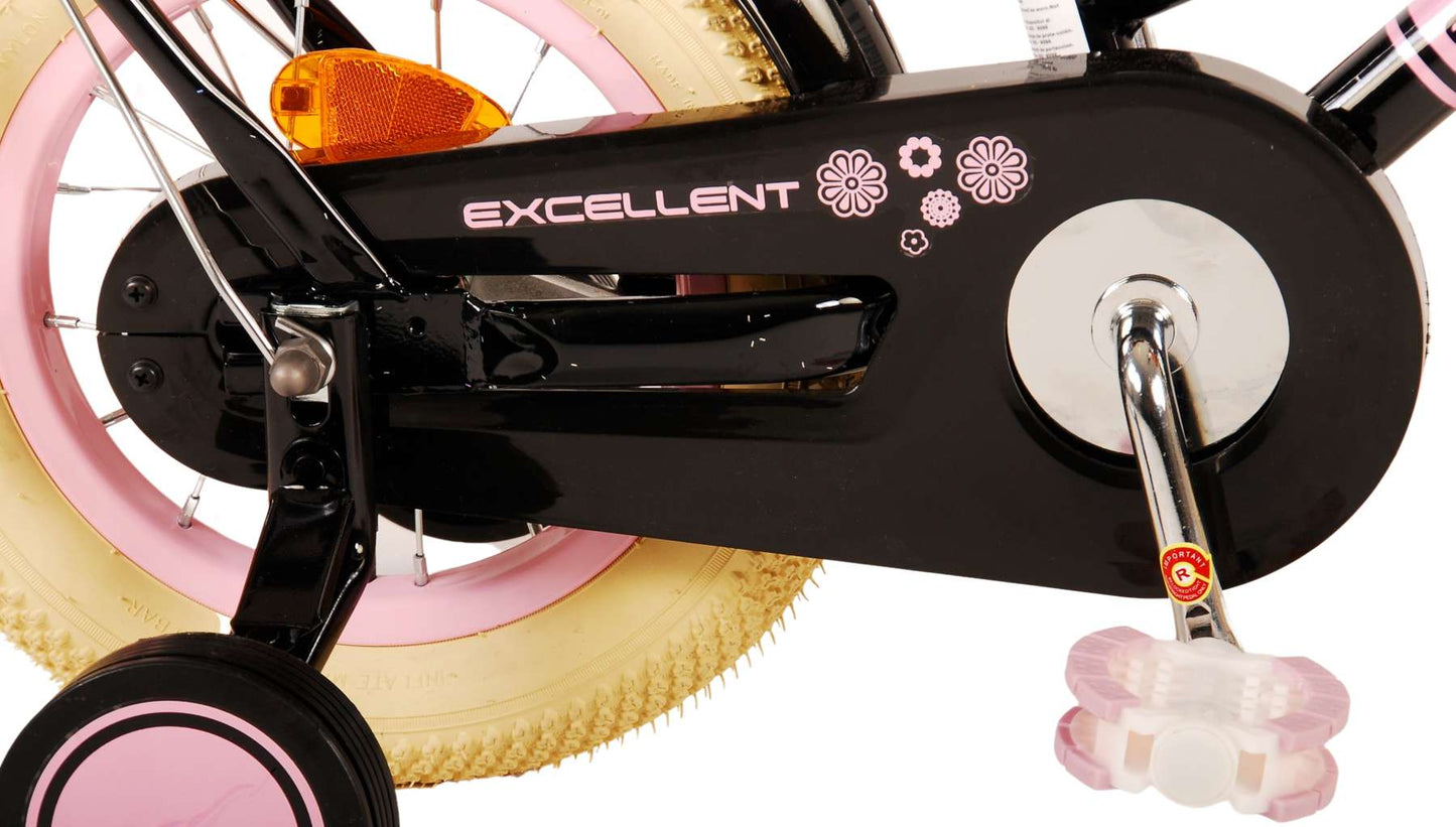 Volare Excellent Kinderfiets - Meisjes - 12 inch - Zwart - 3-5 jaar extra afbeelding 7