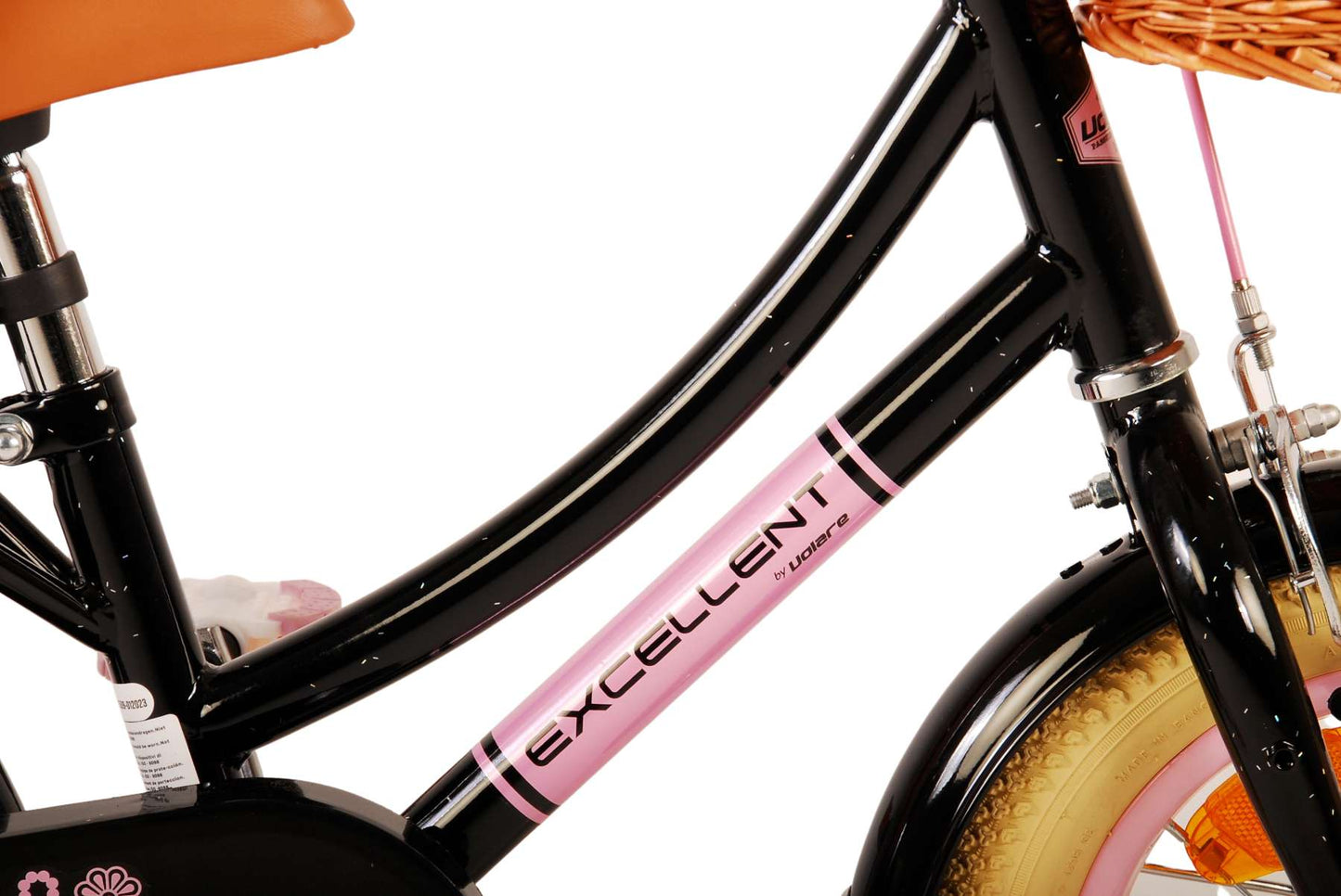 Volare Excellent Kinderfiets - Meisjes - 12 inch - Zwart - 3-5 jaar extra afbeelding 8