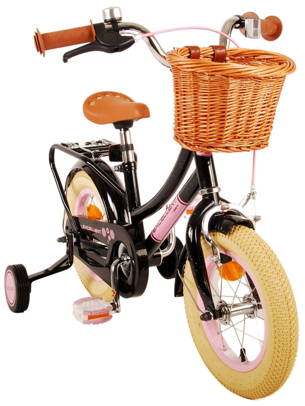 Volare Excellent Kinderfiets - Meisjes - 12 inch - Zwart - 3-5 jaar extra afbeelding 11