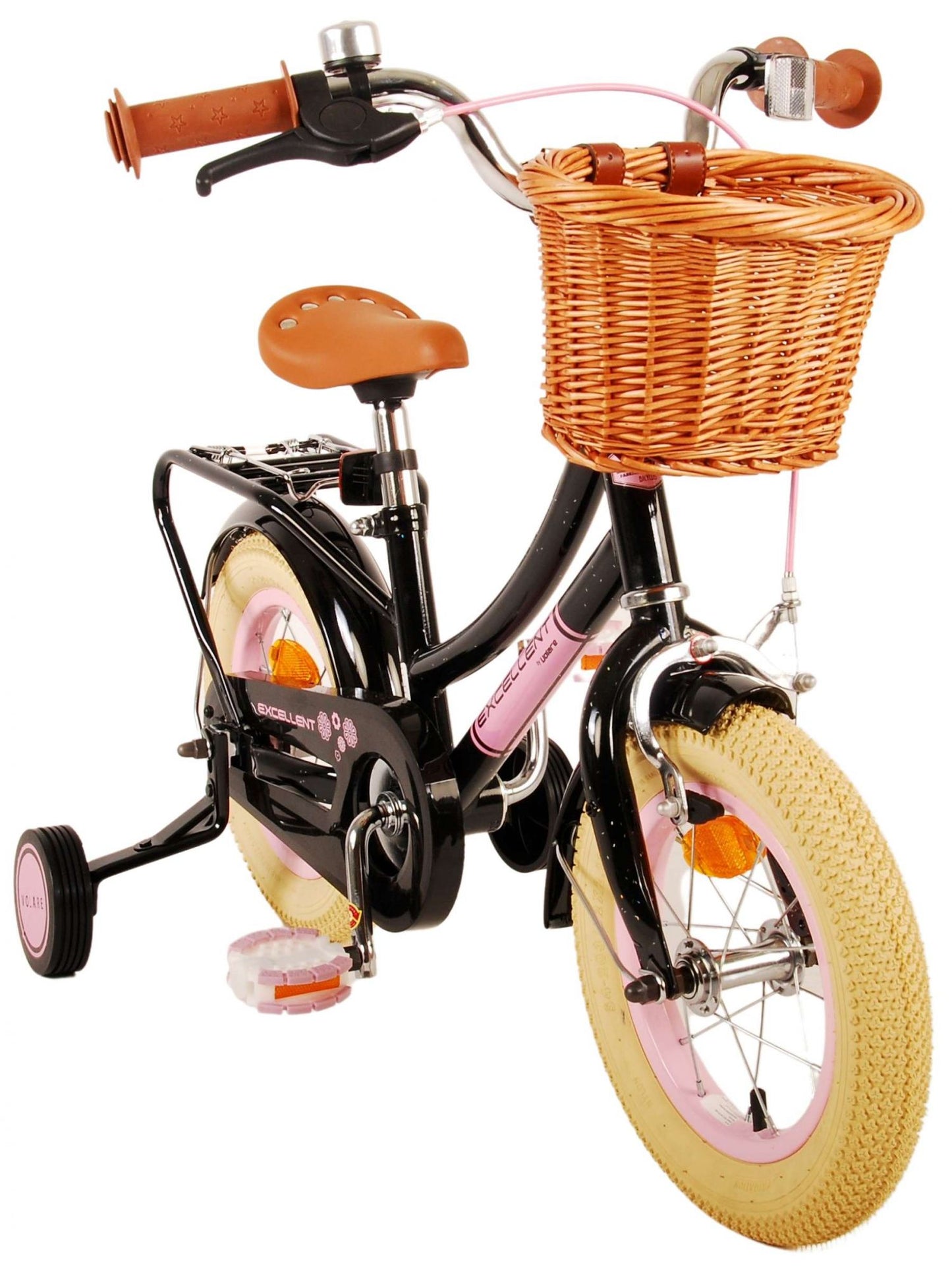 Volare Excellent Kinderfiets - Meisjes - 12 inch - Zwart - 3-5 jaar extra afbeelding 11