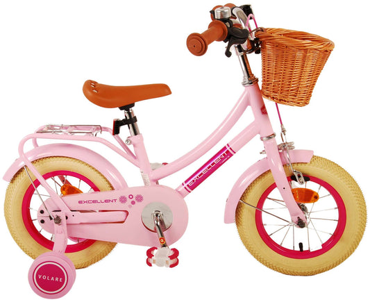 Volare Excellent Kinderfiets - Meisjes - 12 inch - Roze - 3-5 jaar bij Fietstotaal
